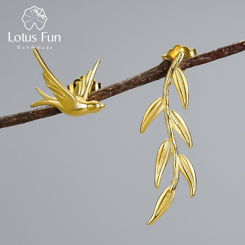 Luxury 18K Gold Swallow Willow